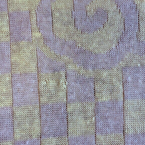 YanYan Knits Cap Sleeve Maxi Dress with Cloud in Checkered Yellow & Tan size M - Picture 16 of 16